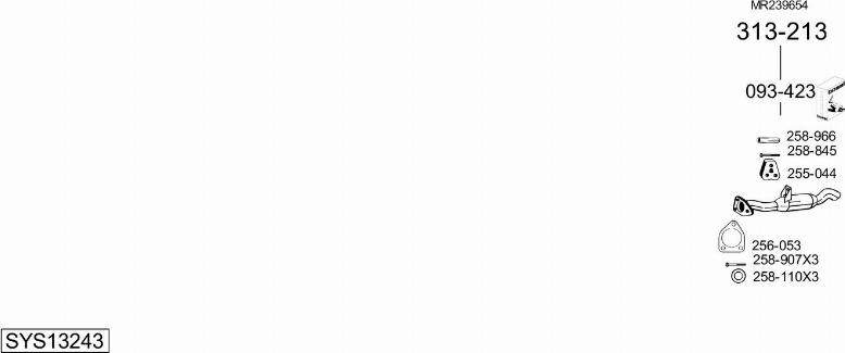 Bosal SYS13243 - Sistem de esapament aaoparts.ro