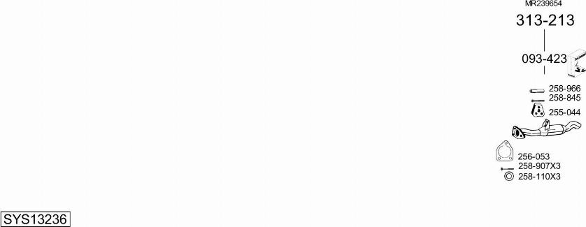 Bosal SYS13236 - Sistem de esapament aaoparts.ro