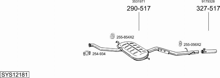 Bosal SYS12181 - Sistem de esapament aaoparts.ro