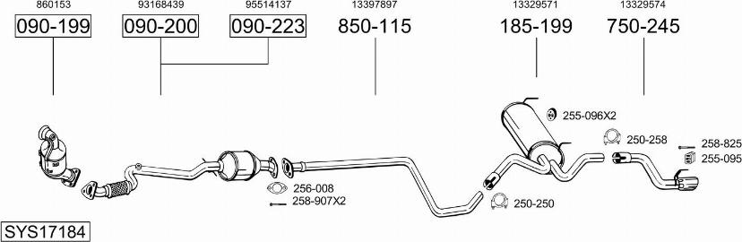 Bosal SYS17184 - Sistem de esapament aaoparts.ro