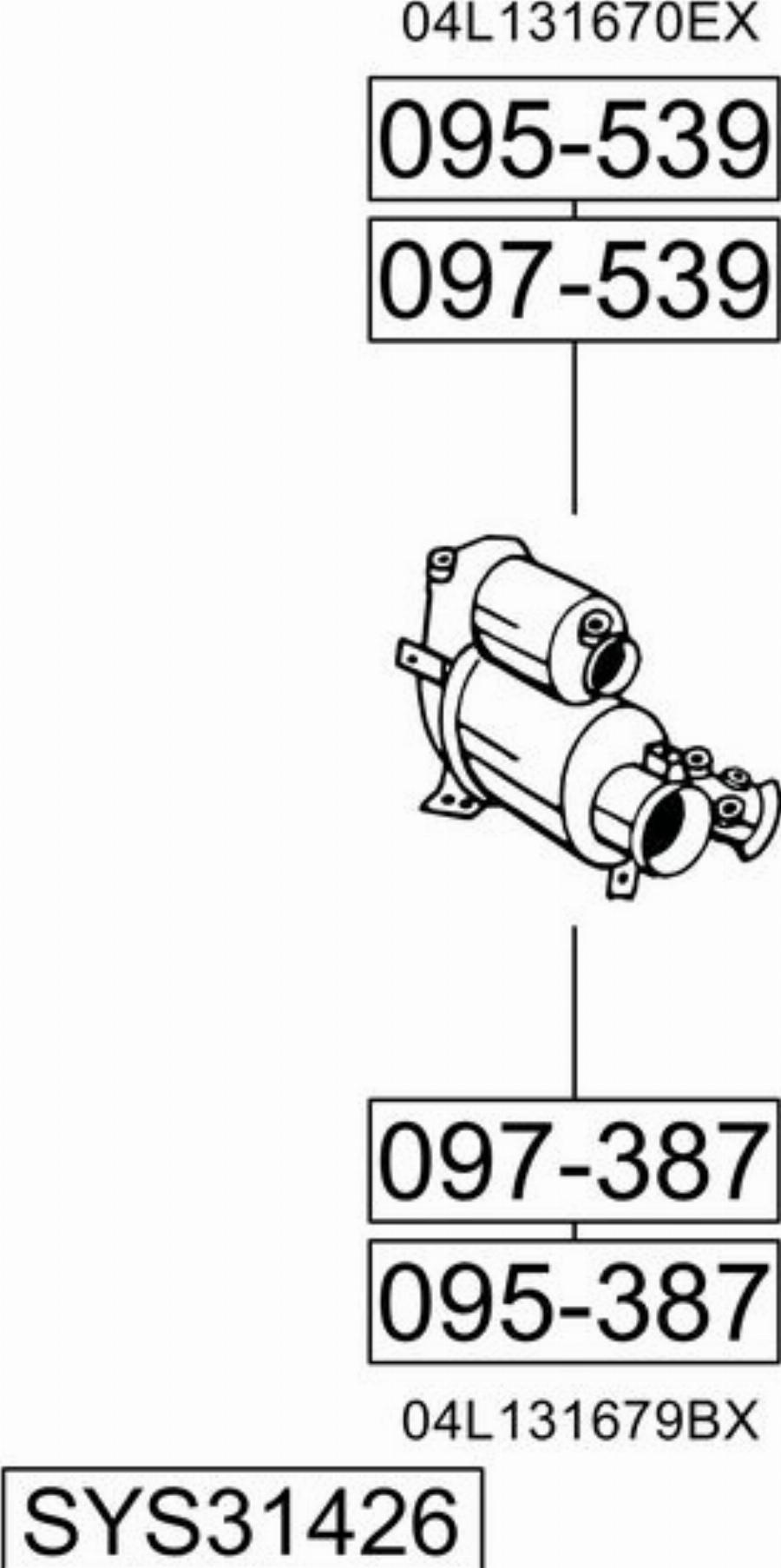 Bosal SYS31426 - Sistem de esapament aaoparts.ro