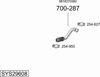 Bosal SYS29608 - Sistem de esapament aaoparts.ro