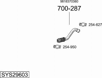 Bosal SYS29603 - Sistem de esapament aaoparts.ro