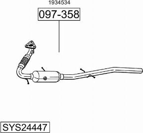 Bosal SYS24447 - Sistem de esapament aaoparts.ro