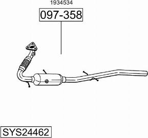 Bosal SYS24462 - Sistem de esapament aaoparts.ro