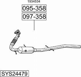 Bosal SYS24479 - Sistem de esapament aaoparts.ro