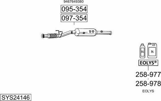 Bosal SYS24146 - Sistem de esapament aaoparts.ro