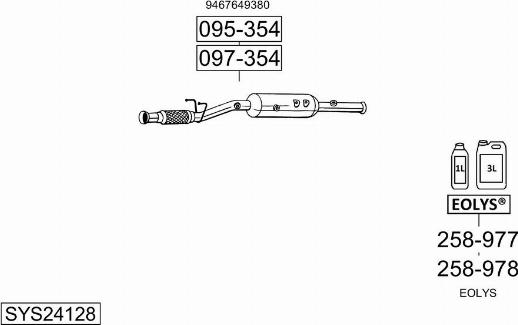 Bosal SYS24128 - Sistem de esapament aaoparts.ro
