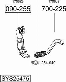 Bosal SYS25475 - Sistem de esapament aaoparts.ro
