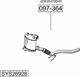 Bosal SYS26928 - Sistem de esapament aaoparts.ro