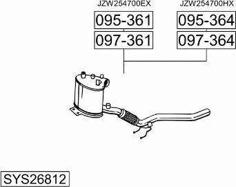 Bosal SYS26812 - Sistem de esapament aaoparts.ro
