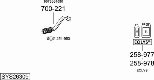 Bosal SYS26309 - Sistem de esapament aaoparts.ro