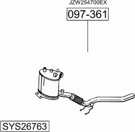 Bosal SYS26763 - Sistem de esapament aaoparts.ro