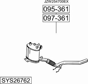 Bosal SYS26762 - Sistem de esapament aaoparts.ro