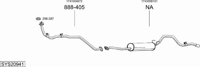 Bosal SYS20941 - Sistem de esapament aaoparts.ro