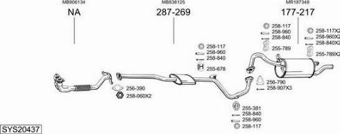 Bosal SYS20437 - Sistem de esapament aaoparts.ro