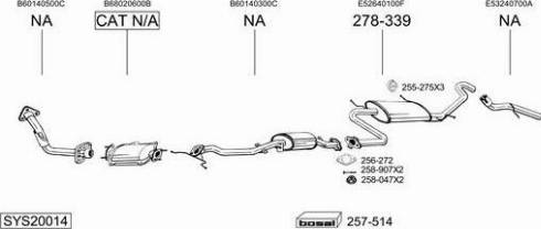 Bosal SYS20014 - Sistem de esapament aaoparts.ro