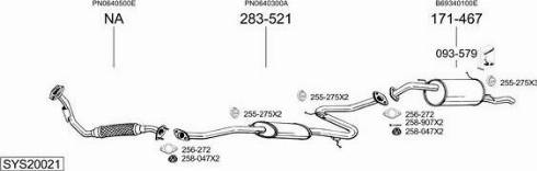Bosal SYS20021 - Sistem de esapament aaoparts.ro