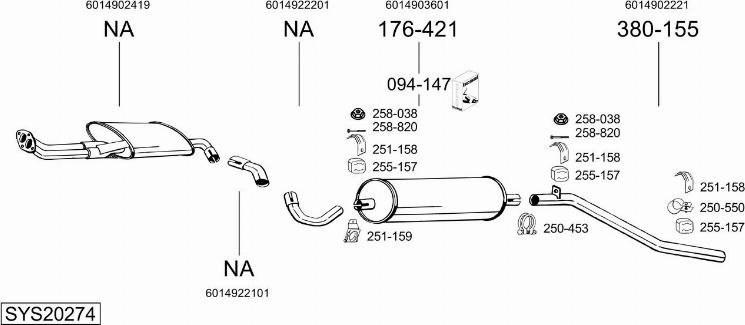 Bosal SYS20274 - Sistem de esapament aaoparts.ro