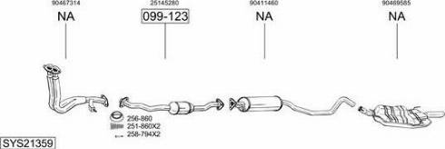 Bosal SYS21359 - Sistem de esapament aaoparts.ro