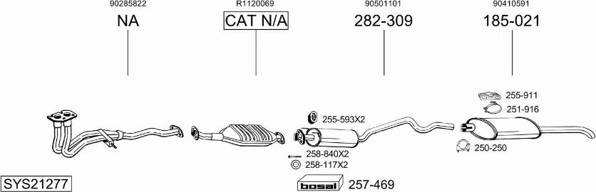 Bosal SYS21277 - Sistem de esapament aaoparts.ro