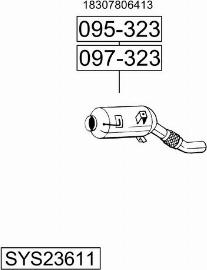 Bosal SYS23611 - Sistem de esapament aaoparts.ro