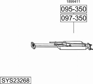 Bosal SYS23268 - Sistem de esapament aaoparts.ro