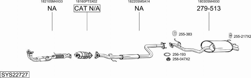 Bosal SYS22727 - Sistem de esapament aaoparts.ro
