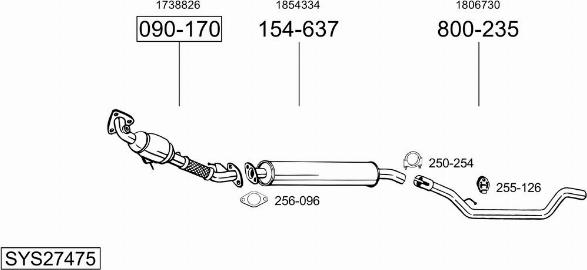 Bosal SYS27475 - Sistem de esapament aaoparts.ro