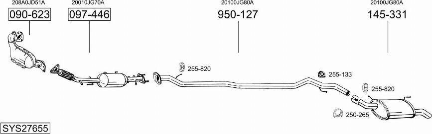 Bosal SYS27655 - Sistem de esapament aaoparts.ro
