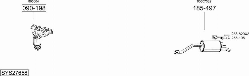 Bosal SYS27658 - Sistem de esapament aaoparts.ro