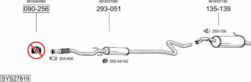 Bosal SYS27819 - Sistem de esapament aaoparts.ro