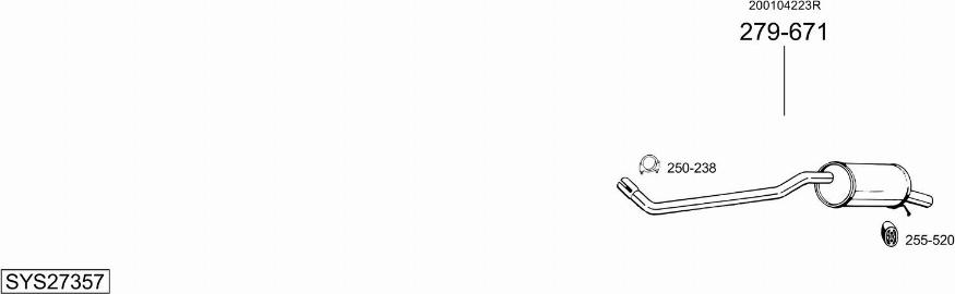 Bosal SYS27357 - Sistem de esapament aaoparts.ro