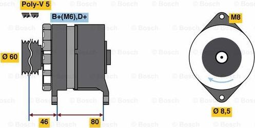 BOSCH 9 120 080 172 - Generator / Alternator aaoparts.ro