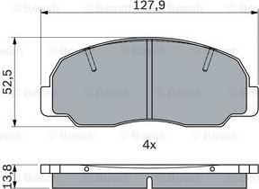 BOSCH 0 986 494 944 - Set placute frana,frana disc aaoparts.ro