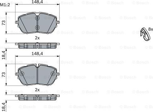 BOSCH 0 986 494 946 - Set placute frana,frana disc aaoparts.ro