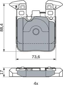 BOSCH 0 986 494 948 - Set placute frana,frana disc aaoparts.ro