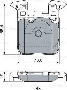 BOSCH 0 986 494 948 - Set placute frana,frana disc aaoparts.ro