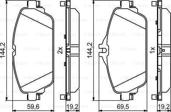 BOSCH 0 986 494 951 - Set placute frana,frana disc aaoparts.ro