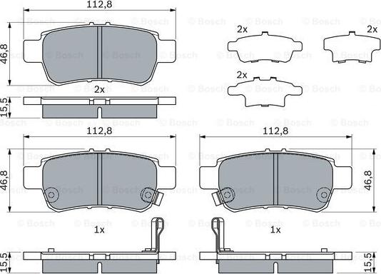 BOSCH 0 986 494 964 - Set placute frana,frana disc aaoparts.ro