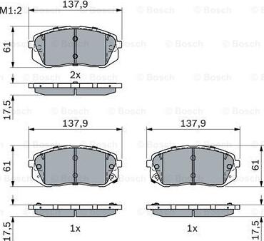 BOSCH 0 986 494 905 - Set placute frana,frana disc aaoparts.ro