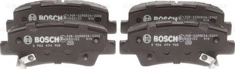 BOSCH 0 986 494 908 - Set placute frana,frana disc aaoparts.ro