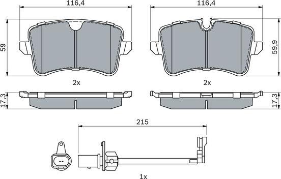 BOSCH 0 986 494 916 - Set placute frana,frana disc aaoparts.ro