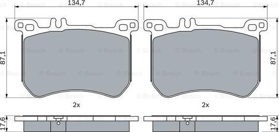 BOSCH 0 986 494 985 - Set placute frana,frana disc aaoparts.ro