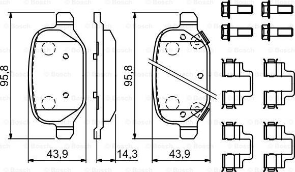 BOSCH 0 986 494 935 - Set placute frana,frana disc aaoparts.ro