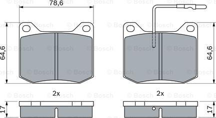 BOSCH 0 986 494 938 - Set placute frana,frana disc aaoparts.ro