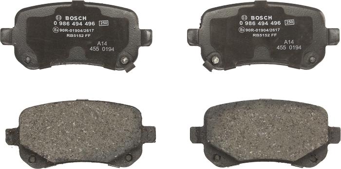 BOSCH 0 986 494 496 - Set placute frana,frana disc aaoparts.ro