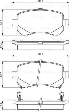 BOSCH 0 986 494 496 - Set placute frana,frana disc aaoparts.ro