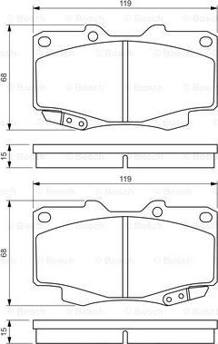 BOSCH 0 986 494 497 - Set placute frana,frana disc aaoparts.ro