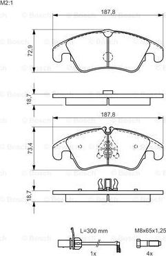 BOSCH 0 986 494 456 - Set placute frana,frana disc aaoparts.ro